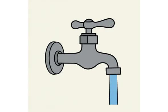 Water Faucet Vector Illustration