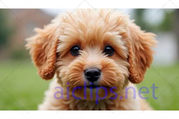 Cute Fluffy Puppy Close-Up