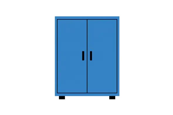 Blue Storage Cabinet Vector