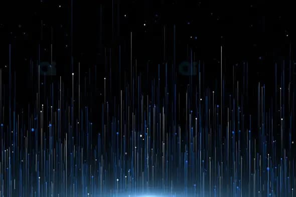 Futuristic Light Streaks with Glowing Horizon
