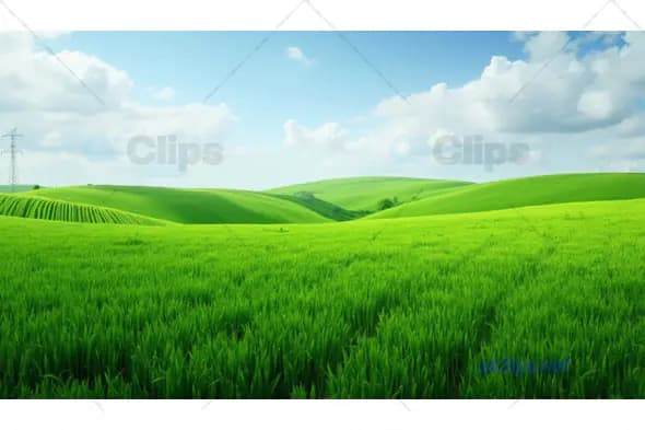 Lush Green Hills Landscape