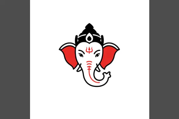 Sleek Ganesha Icon Design