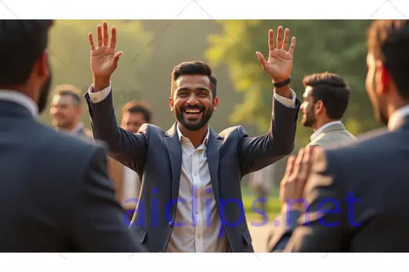 Excited Businessman Celebrating Success 1