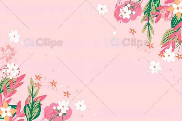 Elegant Floral Frame on Soft Pink Background
