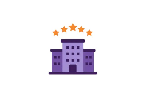 Five-Star Purple Hotel Icon