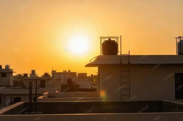 Urban Rooftops at Golden Hour