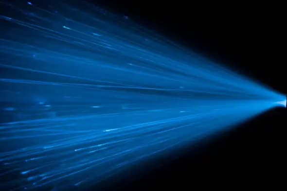 Dynamic Blue Light Beam Burst