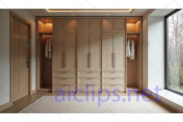 Modern Wooden Closet Design