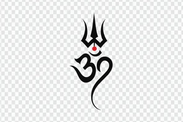 Lord Shiva Om Trishul Spiritual Symbol Clipart PNG