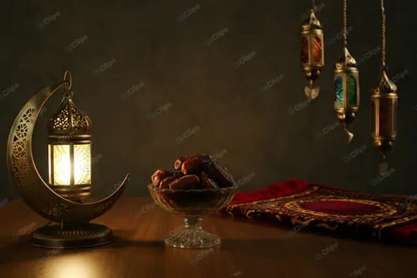 Ramadan Lantern and Dates Display