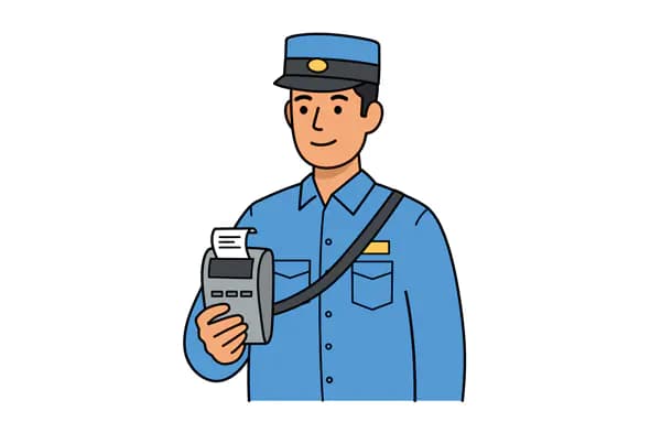 Parking Attendant Vector Graphic