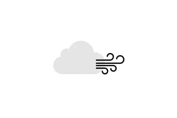 Stylized Windy Cloud Icon