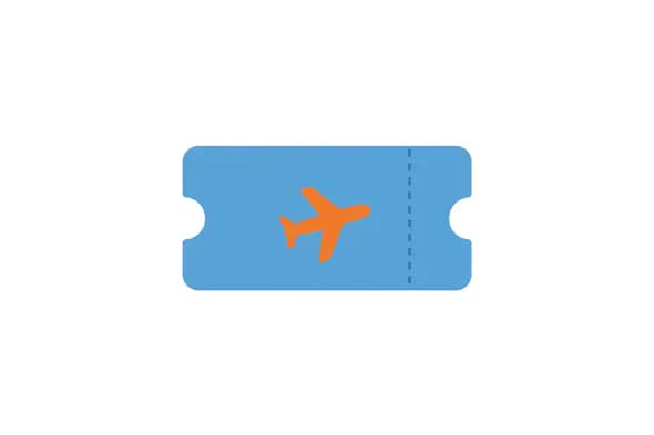 Stylized Airplane Ticket Icon