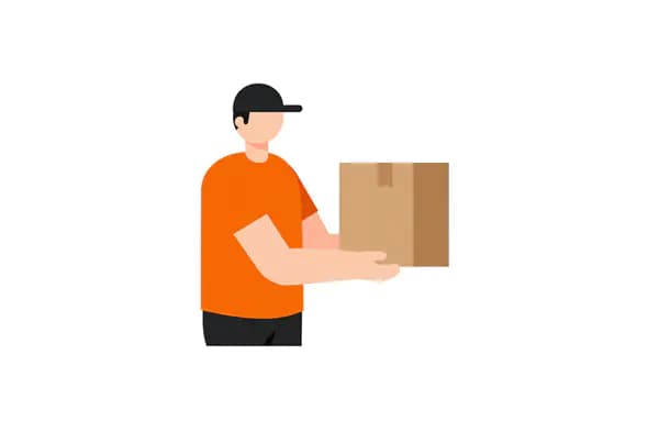 Modern Delivery Worker Vector
