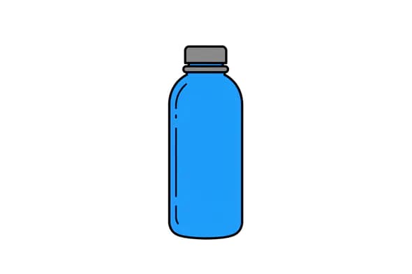 Vibrant Blue Water Bottle Vector