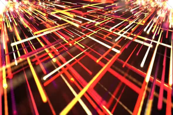 Dynamic Neon Streaks with Red and Yellow Lines