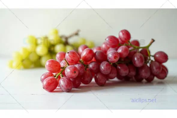 Fresh Red and Green Grapes