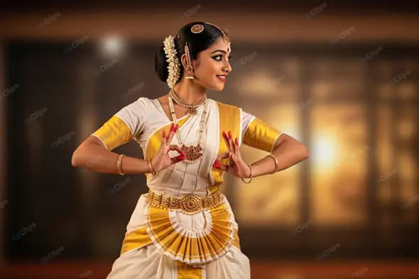 Bharatanatyam Dancer's Graceful Pose