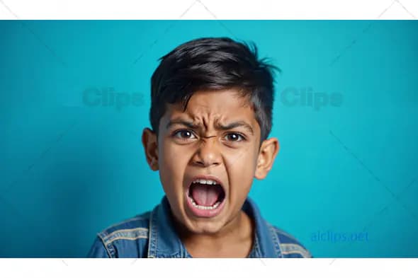 Angry Shouting Boy