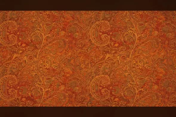 Bold Red & Orange Paisley Fabric Pattern | Rich Seamless Indian Textile Background