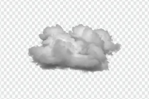Fluffy Cumulus Cloud Formation Grayscale PNG Clipart