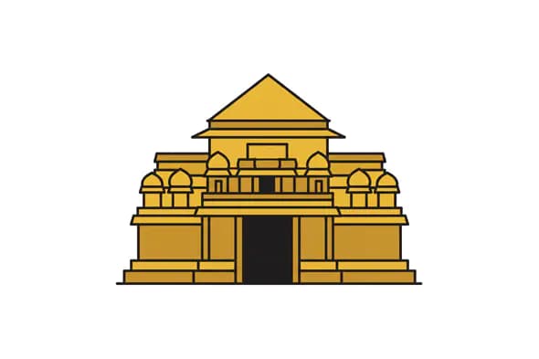 Golden Temple Facade Vector