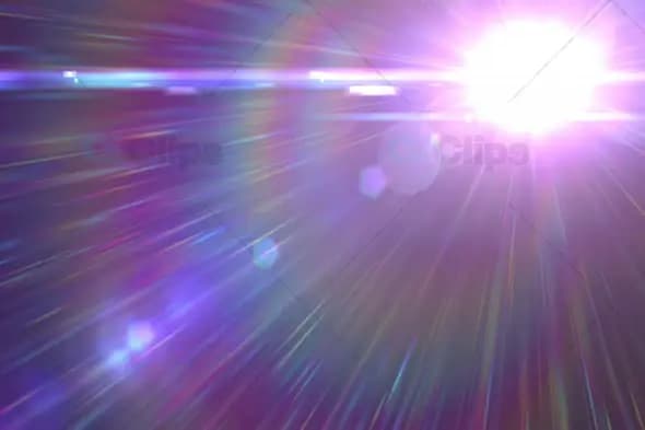 Radiant Light Flare with Colorful Streaks and Lens Flares
