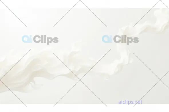 Abstract Flowing White Silk Wave on Minimalist Background