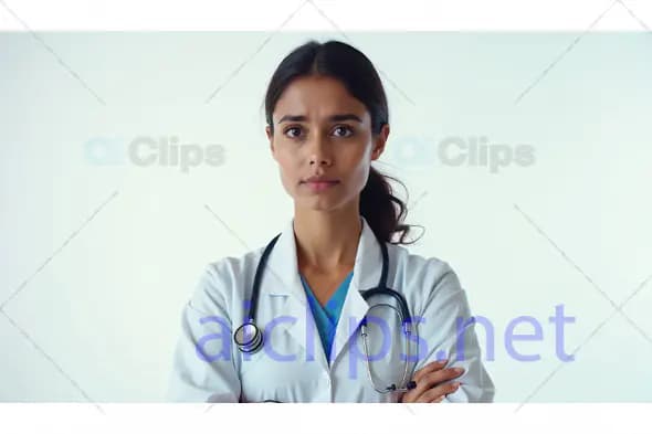 Confident Female Doctor with Stethoscope