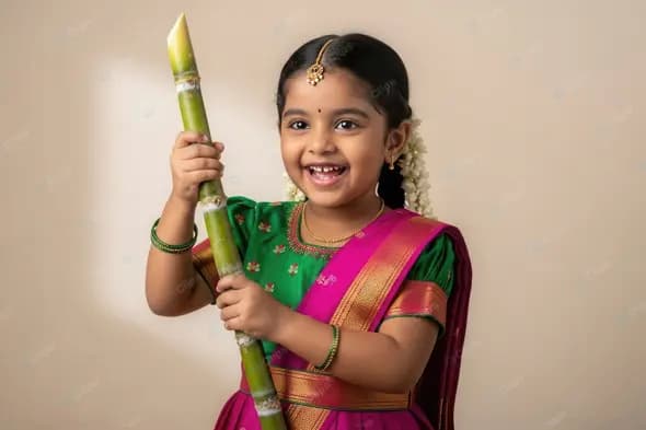 Radiant Child in Festive Silk Attire
