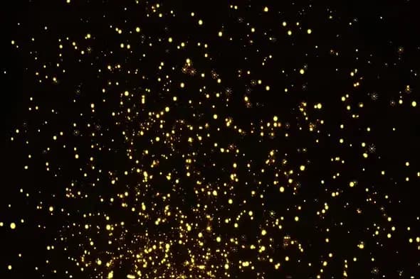 Sparkling Golden Particles Floating Celestial Background Animation