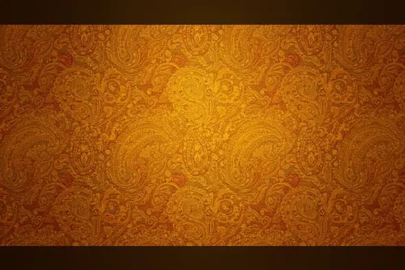 Vintage Gold Paisley Fabric Pattern | Seamless Traditional Indian Textile Design