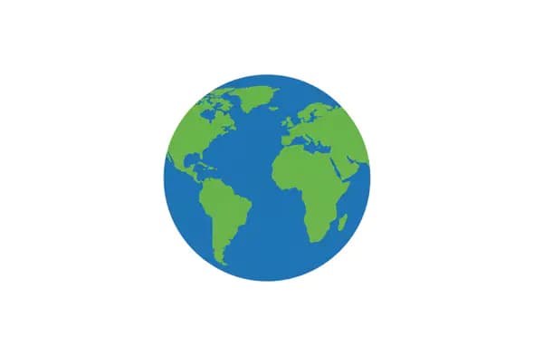 Stylized Earth Globe Icon