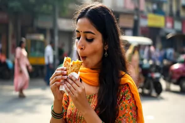 Street Food Delight in Vibrant India