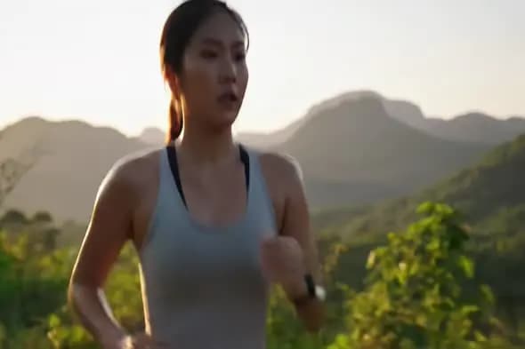 Mountain Trail Runner at Sunrise