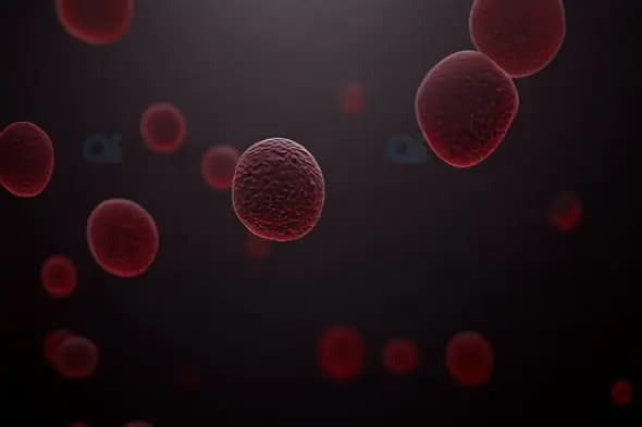 Floating Red Cells in Dark Microscopic View