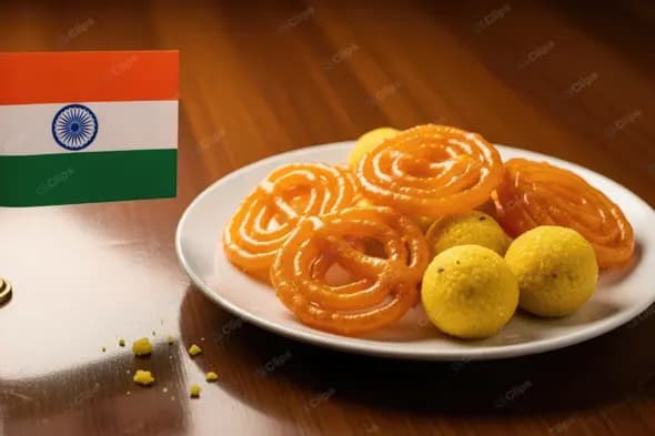 Indian Festive Sweets and National Flag