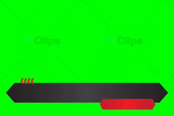 Modern Lower Third with Red and Black Design on Green Screen