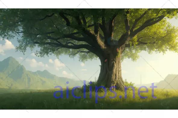 Solitary Tree in Scenic Meadow Landscape