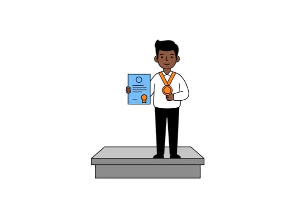 Achievement Podium Vector Graphic
