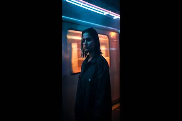 Neon Subway Noir