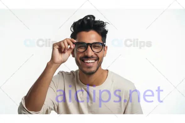Man Smiling with Glasses
