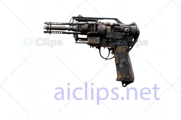 3D Sci-Fi Pistol with Industrial Design