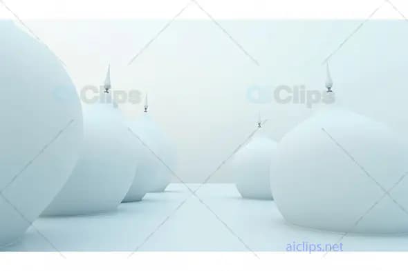 Minimalist White Domes Architectural Design