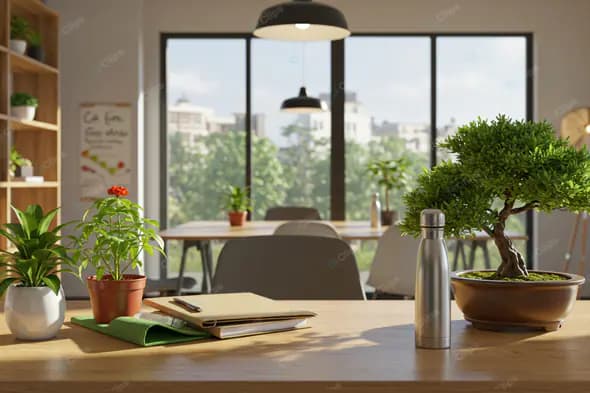 Biophilic Office Workspace