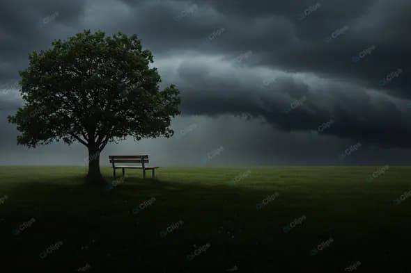 Serene Solitude: Storm Approaching