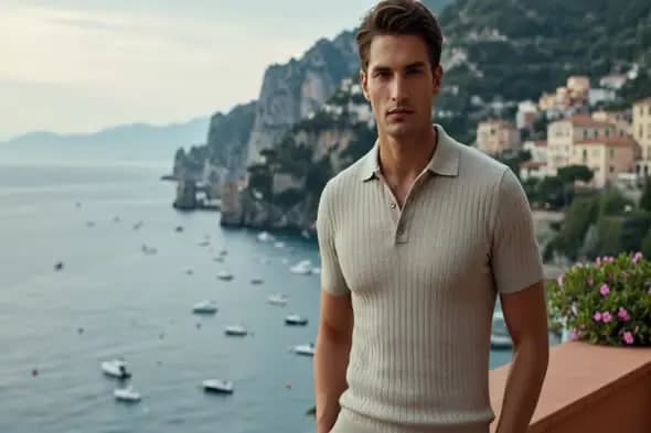 Elegant Coastal Fashion Scene