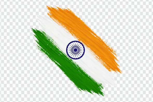 Patriotic Indian Flag Brushstroke Design PNG Clipart