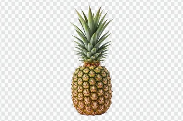 High-Resolution Ripe Tropical Pineapple Fruit PNG Clipart