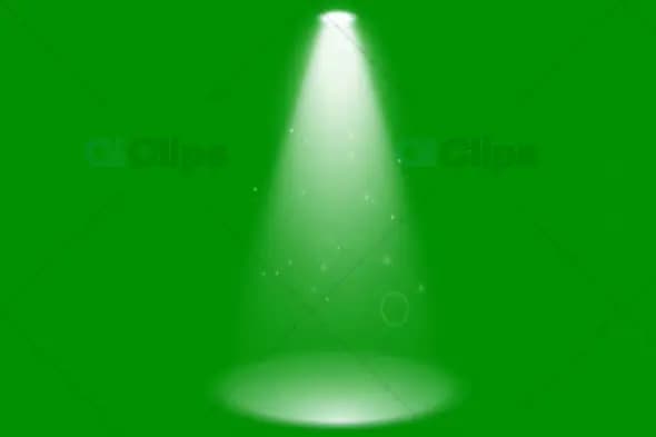 Spotlight Animation on Green Screen with Subtle Sparkles